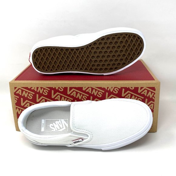 Vans Slip-On Pro White Skateboarding Women's Size Low Top Canvas VN0A347VWWW - Picture 2 of 10
